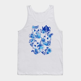 Animals tea ceremony Tank Top